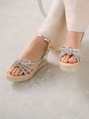 Silver Forever Comfort® Jewel Bow Wedges - Image 1 of 8