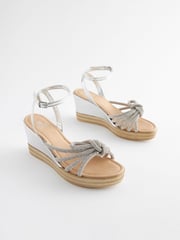 Silver Forever Comfort® Jewel Bow Wedges - Image 4 of 8
