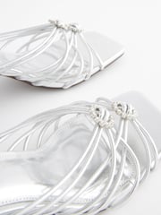 Silver Forever Comfort® Jewel Bow Wedges - Image 7 of 8