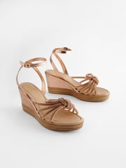 Rose Gold Forever Comfort® Jewel Bow Wedges - Image 4 of 8