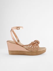 Rose Gold Forever Comfort® Jewel Bow Wedges - Image 5 of 8