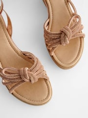 Rose Gold Forever Comfort® Jewel Bow Wedges - Image 6 of 8