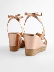Rose Gold Forever Comfort® Jewel Bow Wedges - Image 7 of 8