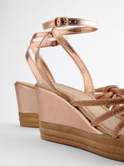 Rose Gold Forever Comfort® Jewel Bow Wedges - Image 8 of 8