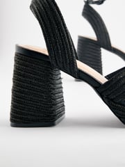 Black Jute Forever Comfort® Flare Platform Sandals - Image 5 of 5
