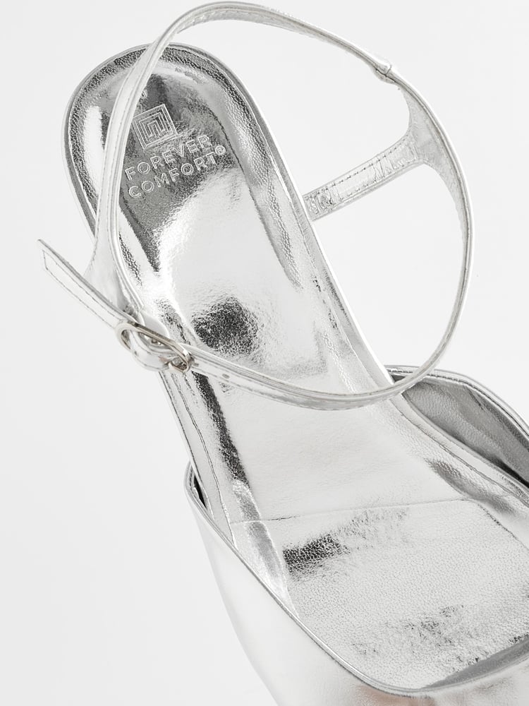 Silver Forever Comfort® Low Simple Sandals - Image 10 of 10