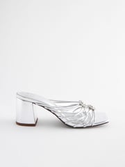 Silver Forever Comfort Jewel Knot Mules - Image 2 of 6