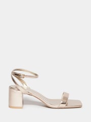 Long Tall Sally Gold 2 Part Block Heels - Image 1 of 5