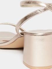 Long Tall Sally Gold 2 Part Block Heels - Image 5 of 5