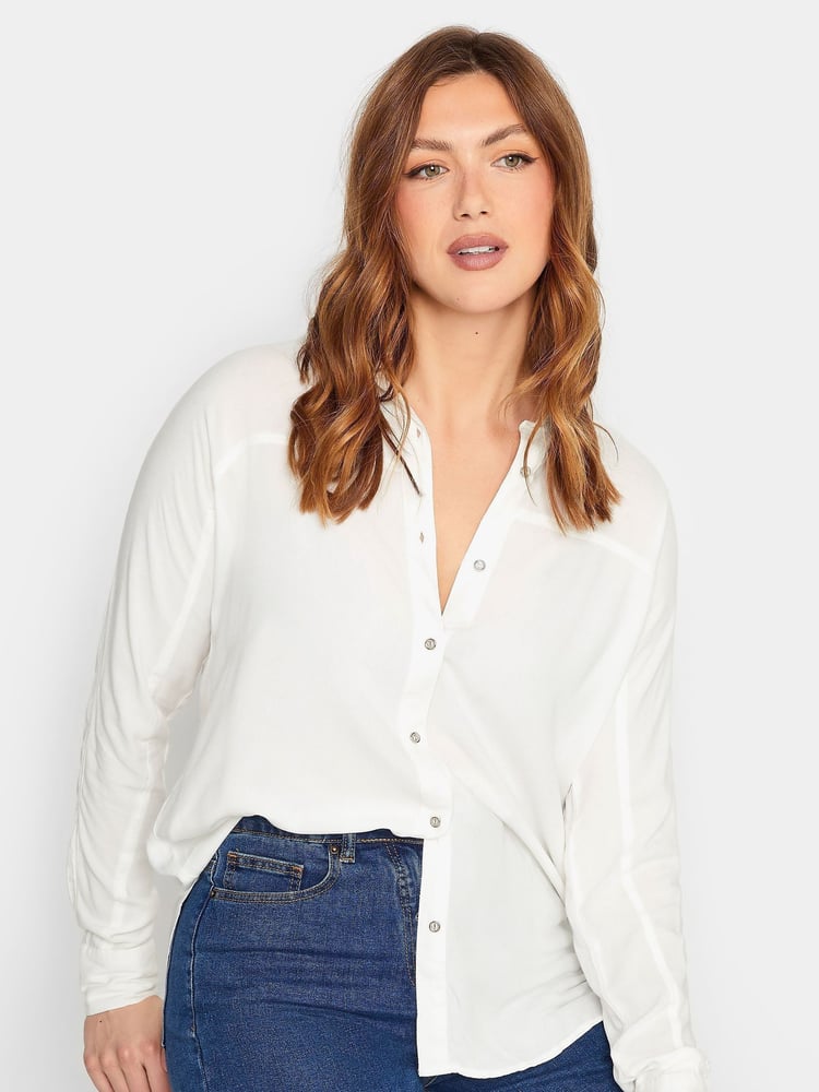 Long Tall Sally Cream Long Sleeve Shirt - Image 1 of 4