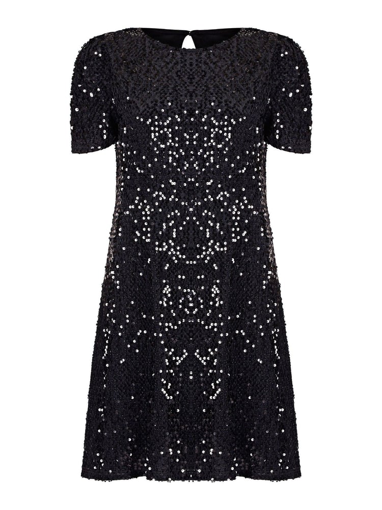 Mela Black Sequin Dresses - Image 5 of 5