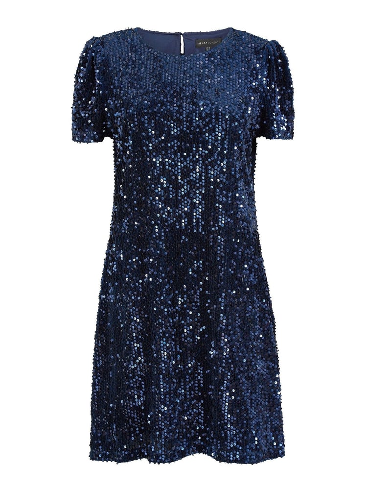Mela Blue Sequin Dresses - Image 5 of 5