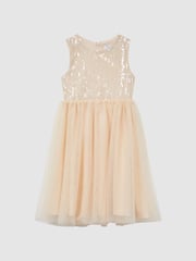 Reiss Pink Maxine 9-14 yrs Sequin Tulle Dress - Image 2 of 7