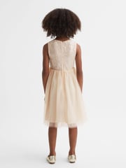 Reiss Pink Maxine 9-14 yrs Sequin Tulle Dress - Image 6 of 7