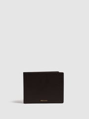 Reiss Chocolate Cabot Leather Wallet - Image 1 of 4