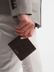 Reiss Chocolate Cabot Leather Wallet - Image 2 of 4