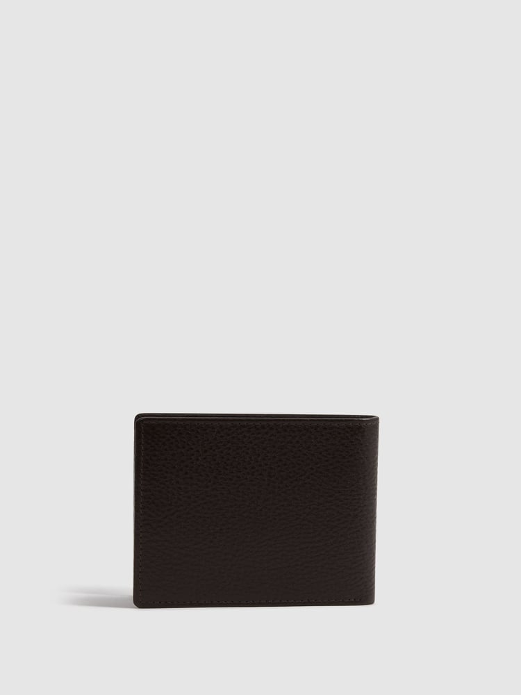 Reiss Chocolate Cabot Leather Wallet - Image 4 of 4