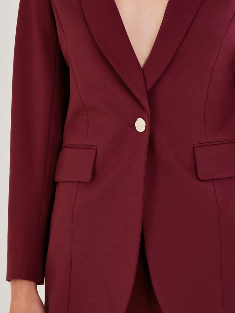 Monsoon Red Paige Single-Breasted Ponte Blazer - Image 3 of 3