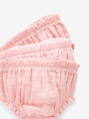 Pink 100% Cotton Baby Knickers 3 Pack (0mths-2yrs) - Image 5 of 5