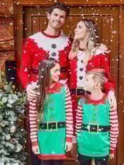 Threadbare Red Christmas Jumper Dress - Image 5 of 5