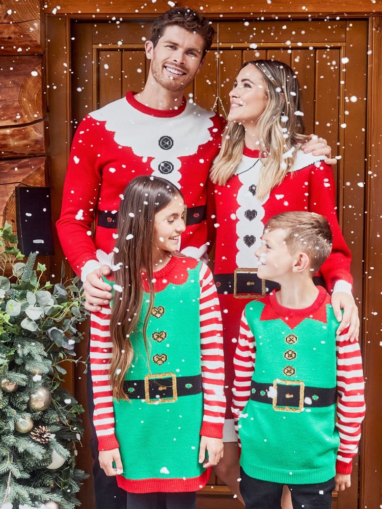 Threadbare Red Christmas Jumper Dress - Image 5 of 5