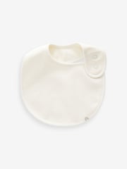 Cream Baby Regular 100% Cotton Bibs 3 Pack - Image 2 of 3