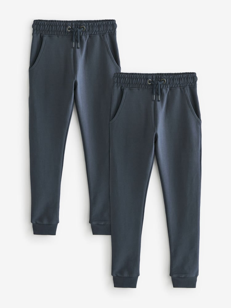 Navy Blue Skinny Fit Joggers 2 Pack (3-16yrs) - Image 1 of 4