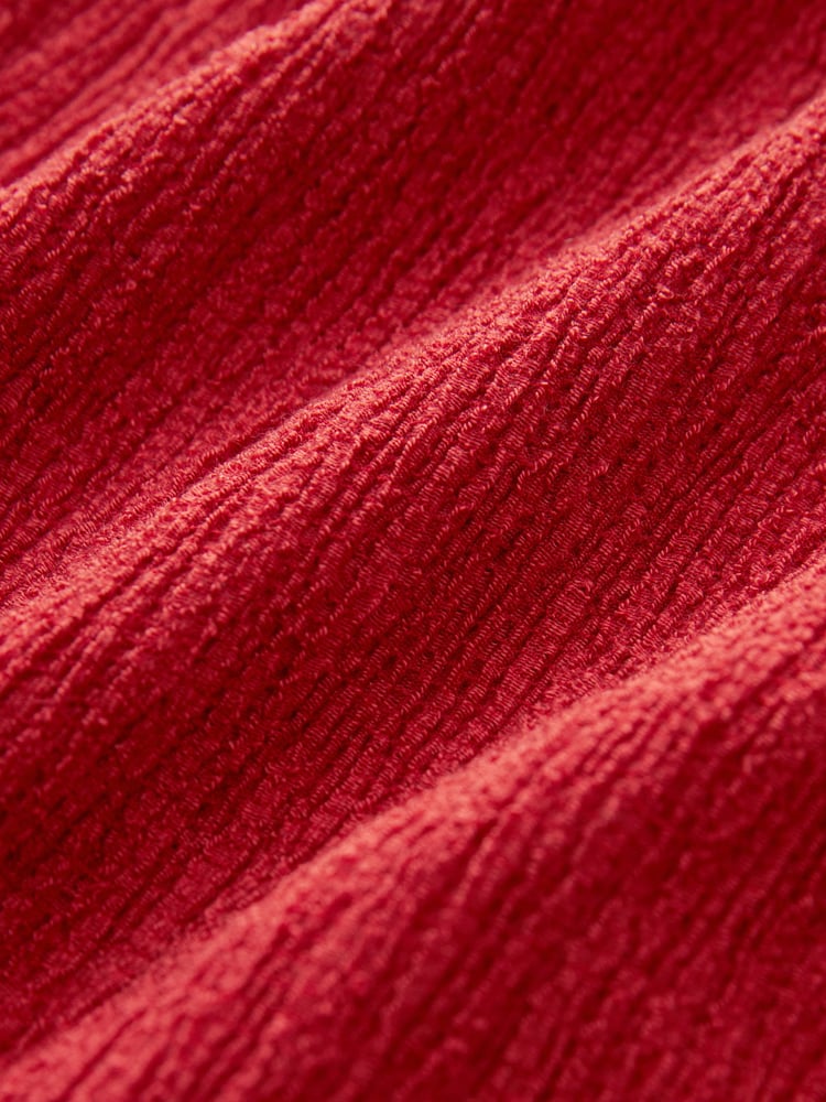 Red Crochet V-Neck Midi Dress - Image 6 of 6