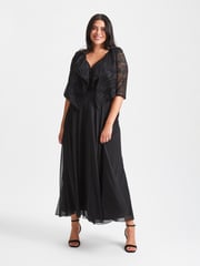 Scarlett & Jo Black Crop Waterfall Cover Up - Image 1 of 4