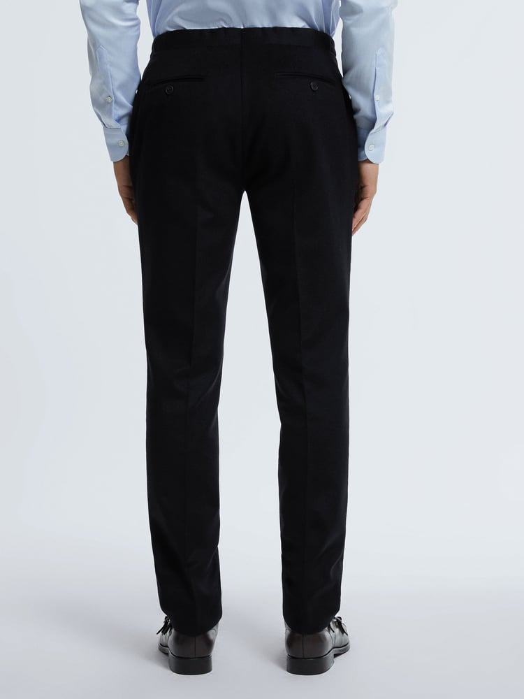 Reiss Navy Claridge Atelier Italian Cashmere Modern Fit Trousers - Image 5 of 5