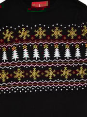 Threadbare Black Crew Neck Christmas Jumper - Image 6 of 6