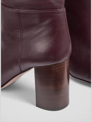 LK Bennett Red Brogan Wine Leather Slouchy Knee Boots - Image 4 of 4