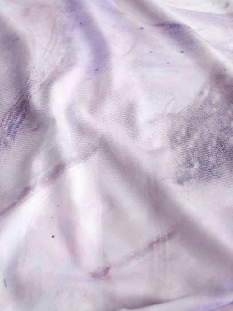 Purple Smudge Print Long Sleeve Column Maxi Dress - Image 6 of 6