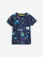 Blue/Green Short Sleeve T-Shirts 5 Pack (3mths-7yrs) - Image 2 of 6