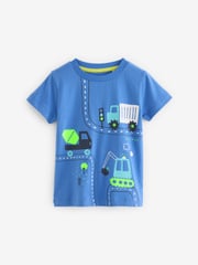 Blue/Green Short Sleeve T-Shirts 5 Pack (3mths-7yrs) - Image 4 of 6