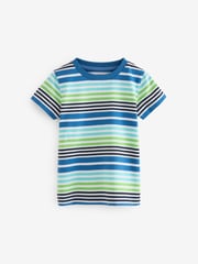 Blue/Green Short Sleeve T-Shirts 5 Pack (3mths-7yrs) - Image 5 of 6