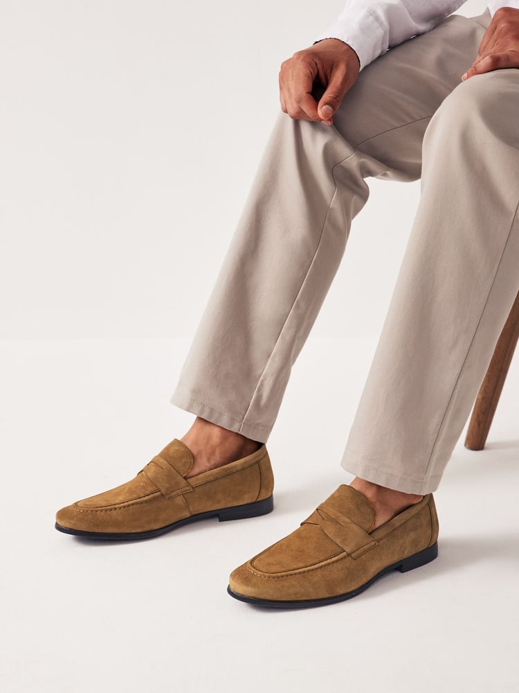 Tan Brown Saddle Loafers - Image 1 of 7