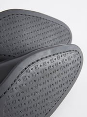 Black Leather & Check Brogue Shoes - Image 5 of 7