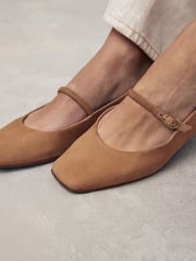 Camel Signature Leather Mary Jane Flat Shoes - Image 2 of 8