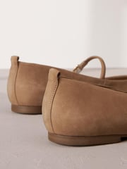 Camel Signature Leather Mary Jane Flat Shoes - Image 8 of 8