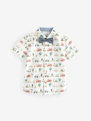 Multi Short Sleeve Shirt And Bow Tie Set (3mths-7yrs) - Image 6 of 8