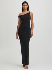 Good American Black Good American Twisted Strap Jersey Maxi Dress - Image 1 of 5