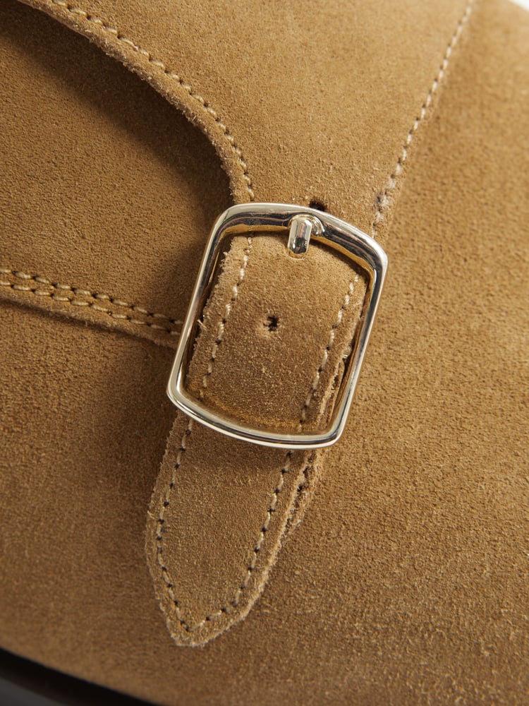 Reiss Stone Amalfi Suede Double Monk Strap Shoes - Image 5 of 5