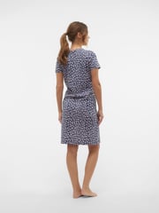 Blau - Mamalicious Umstandsnachthemd mit Knopfleiste aus 100 % Baumwolle, Front Comfort und Stillfunktion - Bild 3 von 5