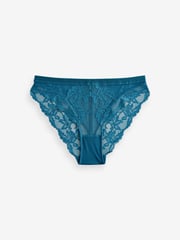 Schwarz & Petrol - Lace High Leg Knickers 2 Pack - Bild 6 von 9