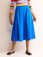 Boden Blue Petite Isabella Cotton Sateen Skirt - Image 1 of 5