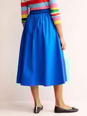 Boden Blue Petite Isabella Cotton Sateen Skirt - Image 2 of 5