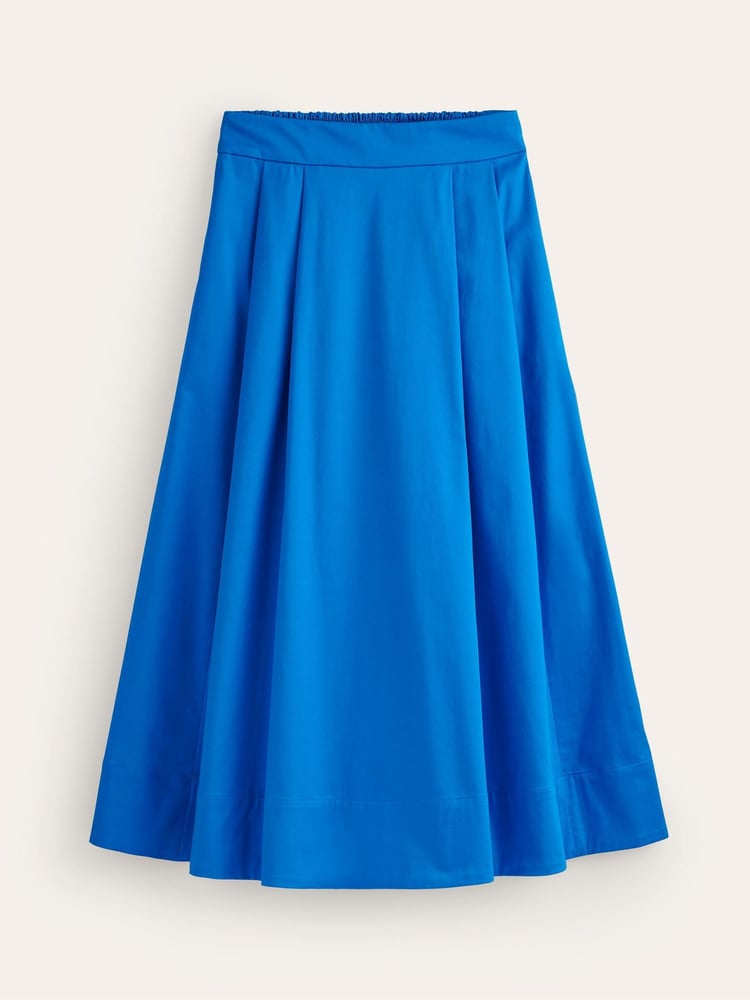 Boden Blue Petite Isabella Cotton Sateen Skirt - Image 5 of 5