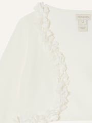 Monsoon Natural Baby 3D 100% Cotton Floral Trim Cardigan - Image 3 of 3