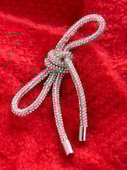 Red Sparkle Bow Button Cable Knitted Cardigan - Image 7 of 7